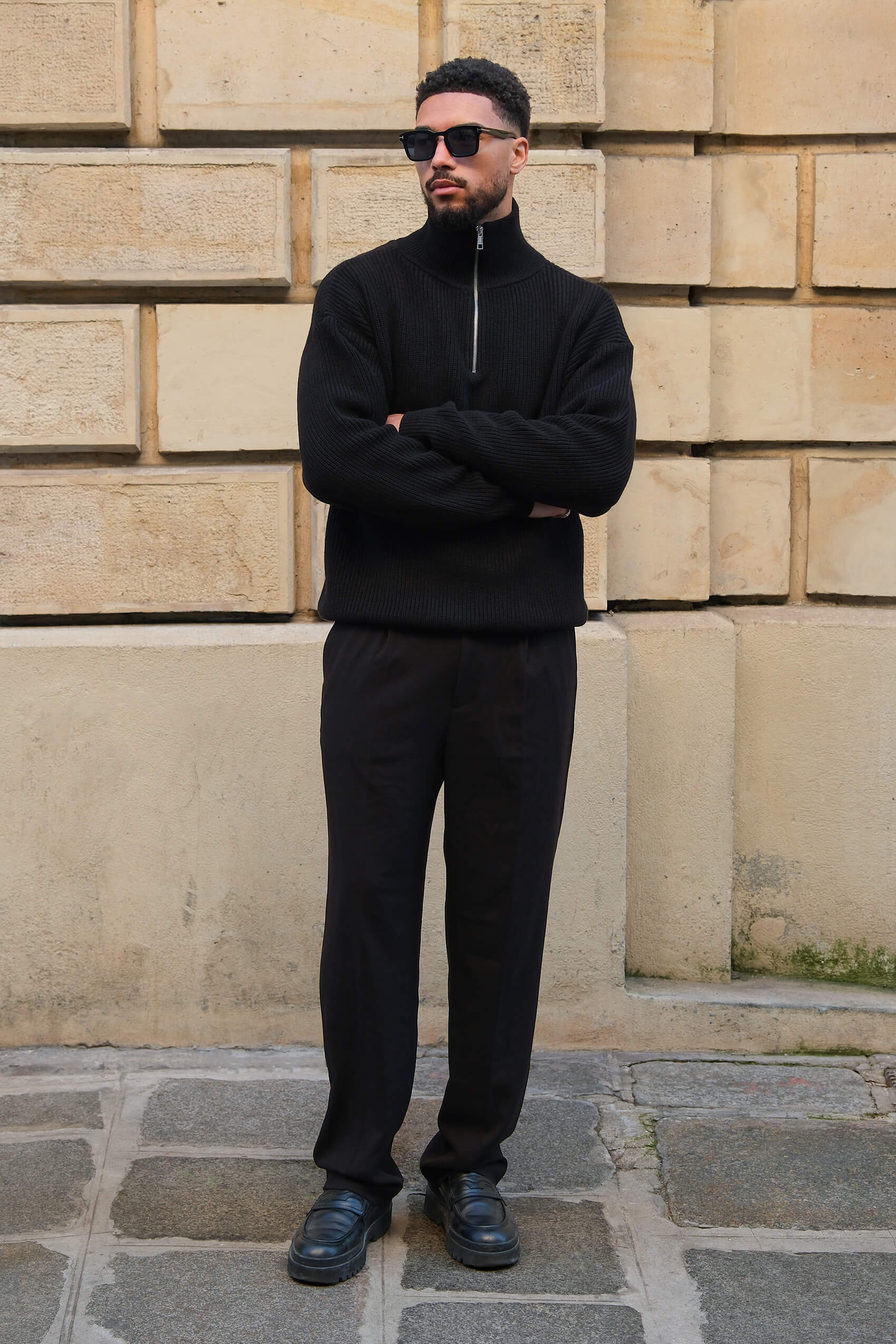 Havn halfzip - Sort