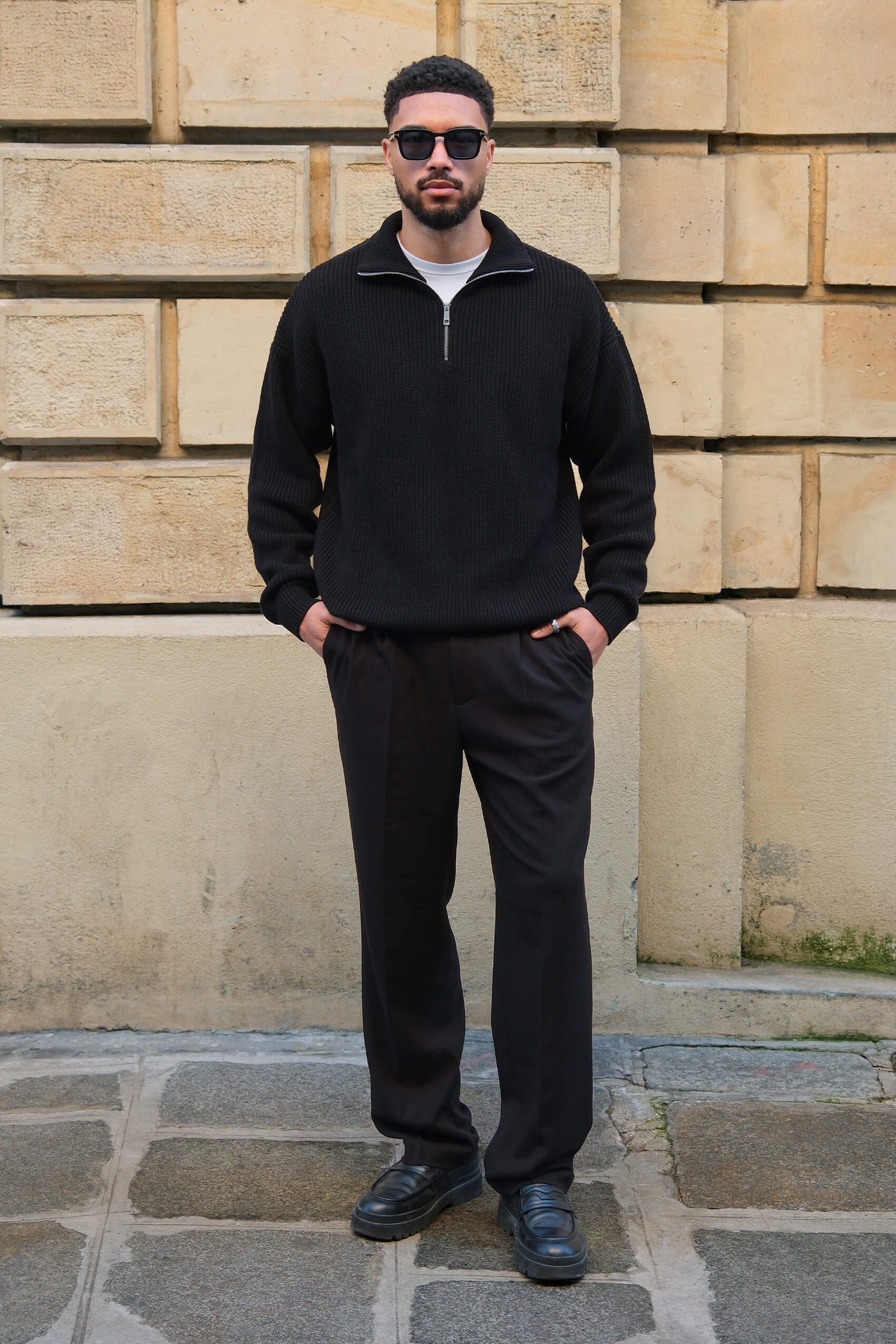 Havn halfzip - Sort