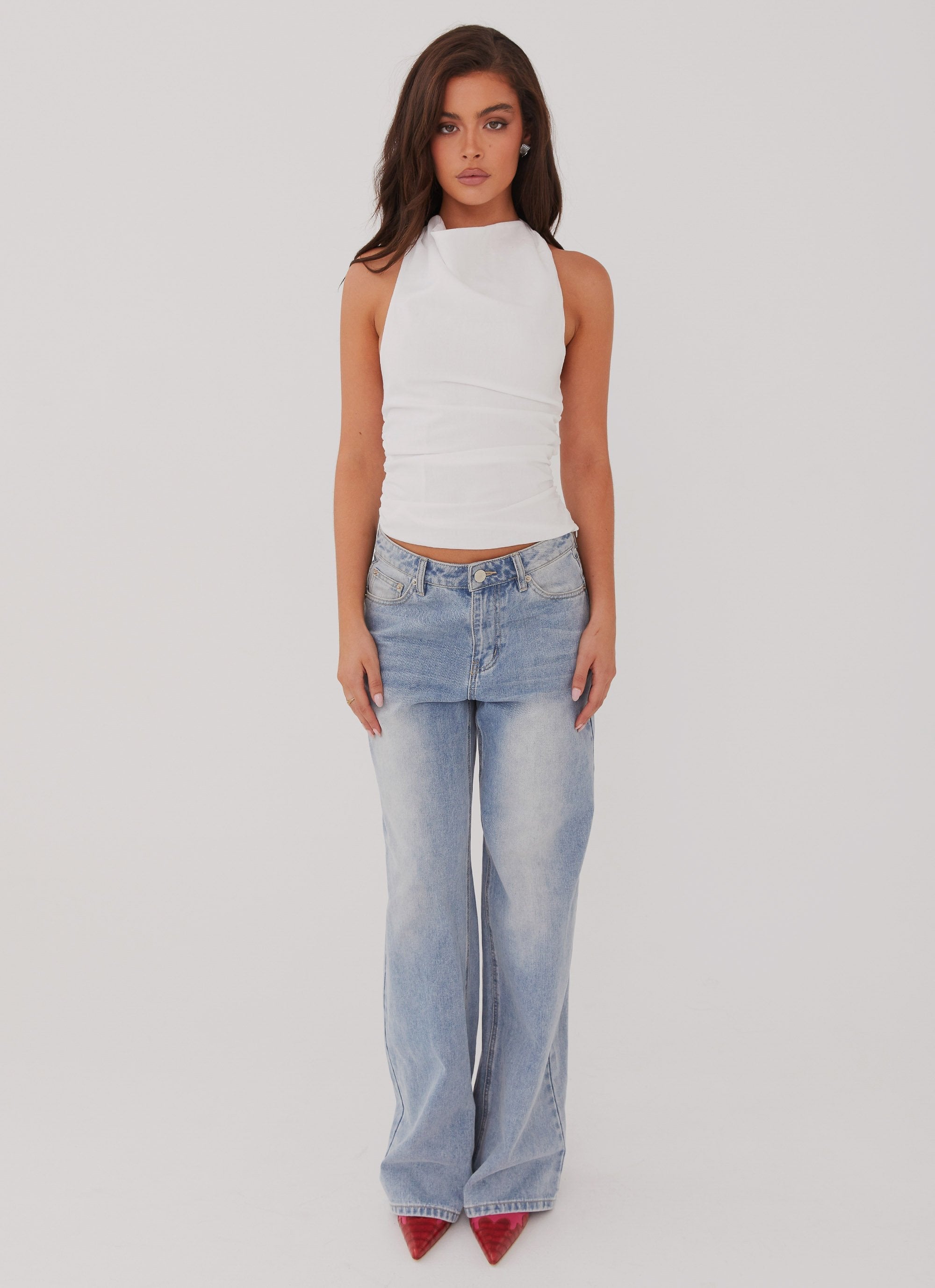 Cloud Whisper Linen Top - Hvid