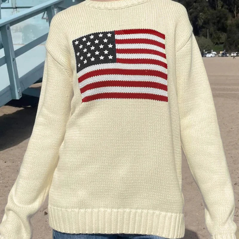 Sofie | Amerikansk Flag Sweater