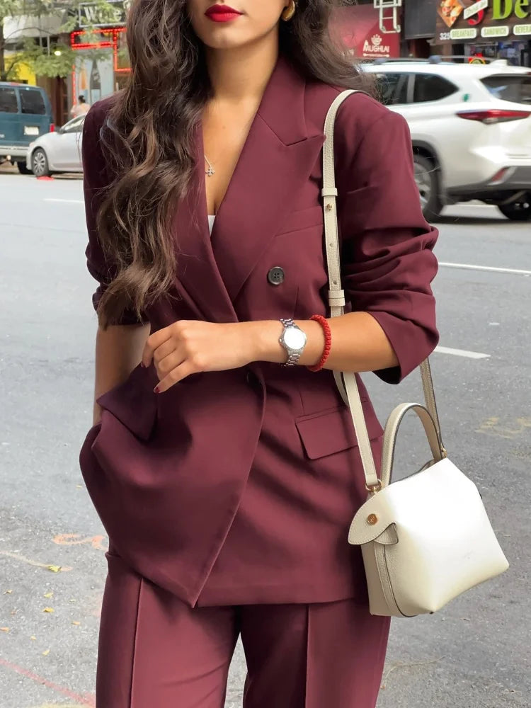 Bordeaux Rød Blazer