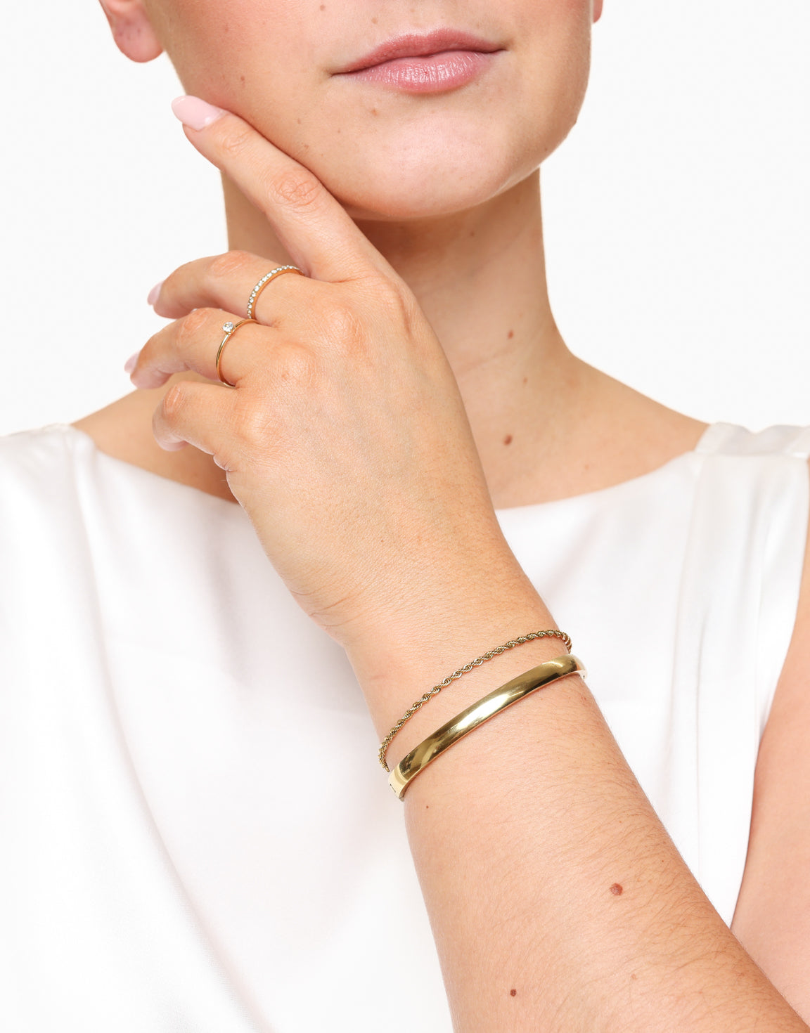 Guld Medium Bangle - Armbånd