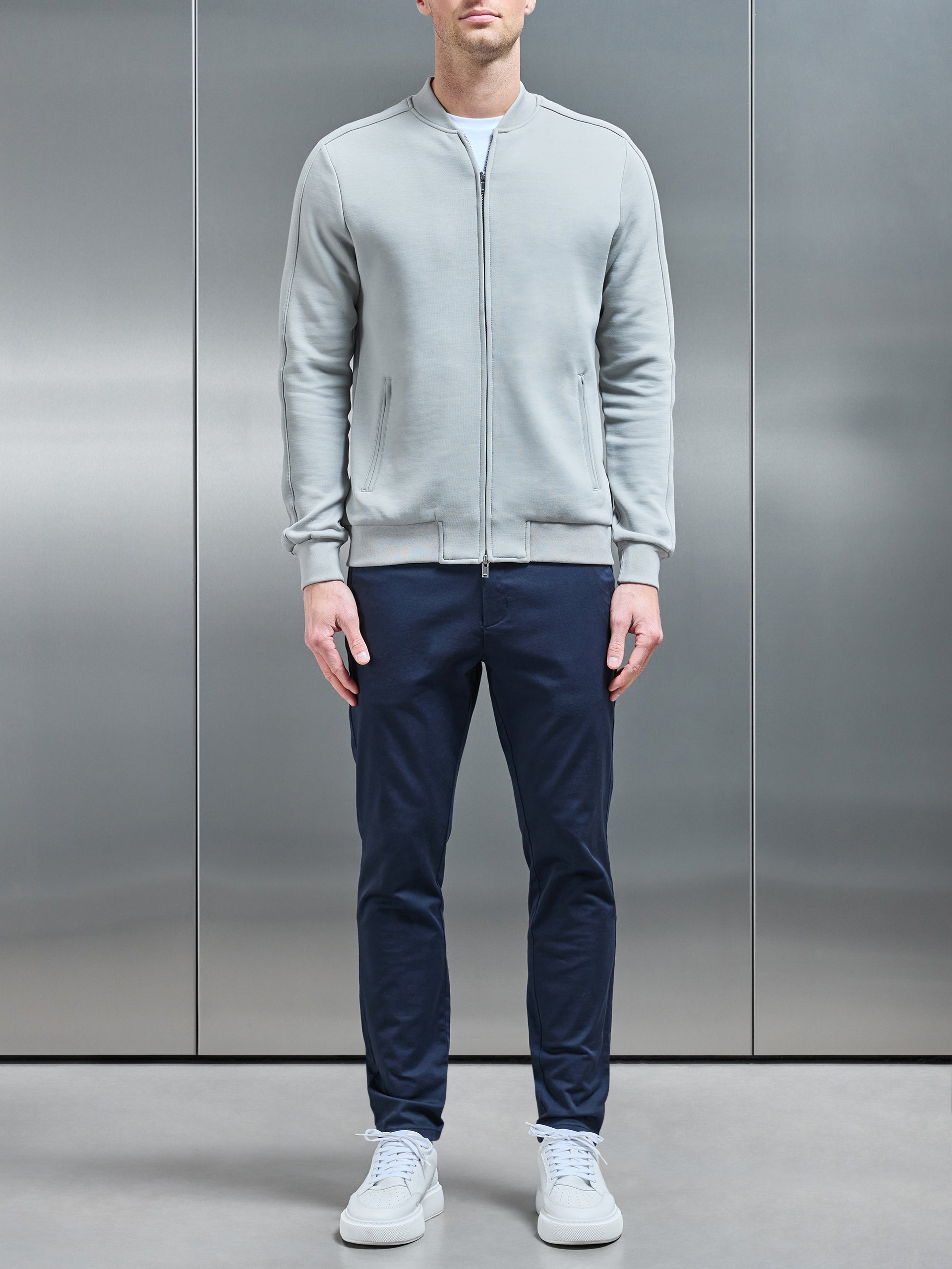 Smart Jersey Bomberjakke i Sten