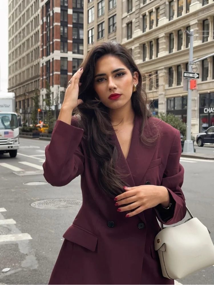 Bordeaux Rød Blazer