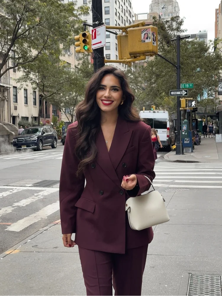Bordeaux Rød Blazer