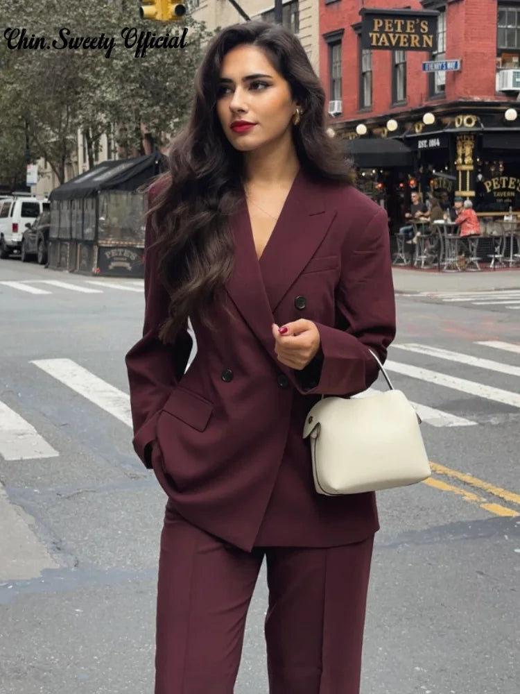 Bordeaux Rød Blazer