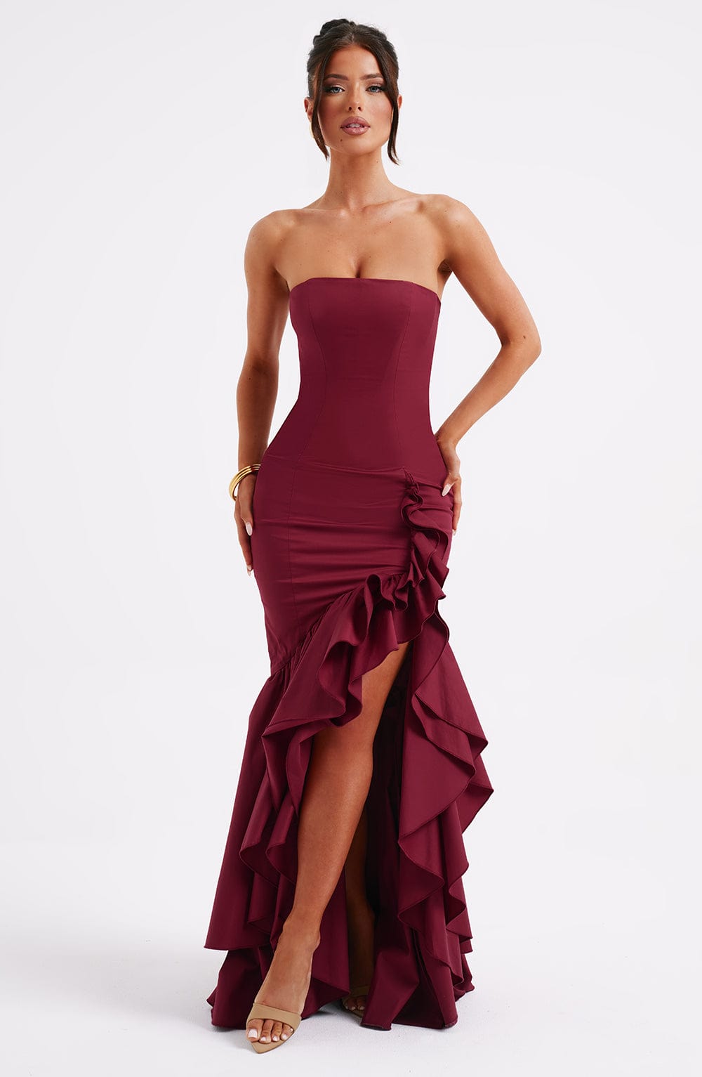 Angelina Maxi Kjole - Bourgogne
