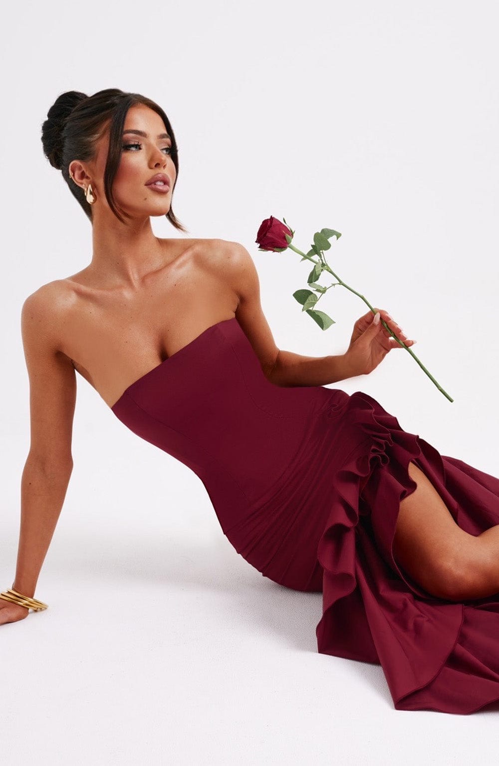 Angelina Maxi Kjole - Bourgogne