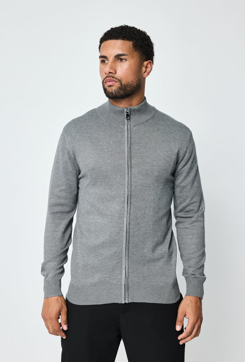 Faro Full Zip Sweater - Grå