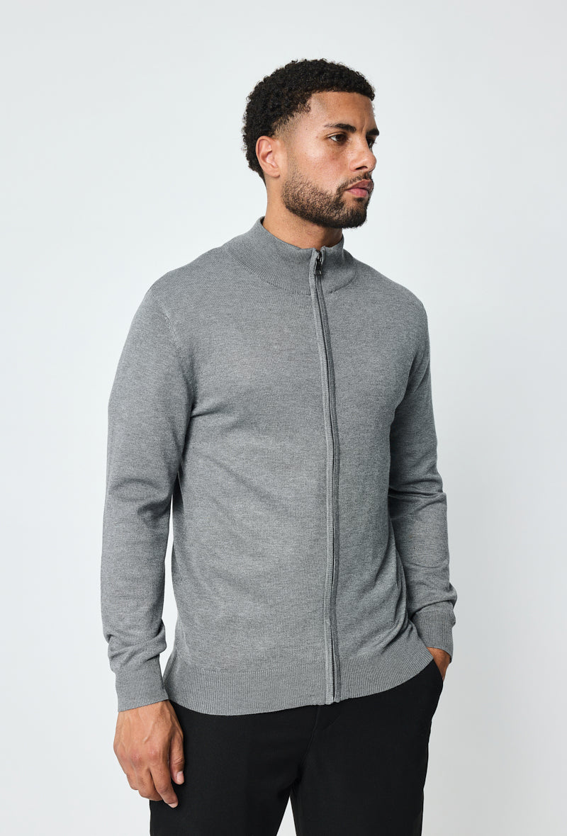 Faro Full Zip Sweater - Grå