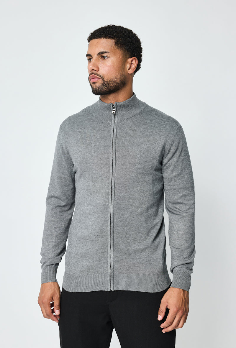 Faro Full Zip Sweater - Grå
