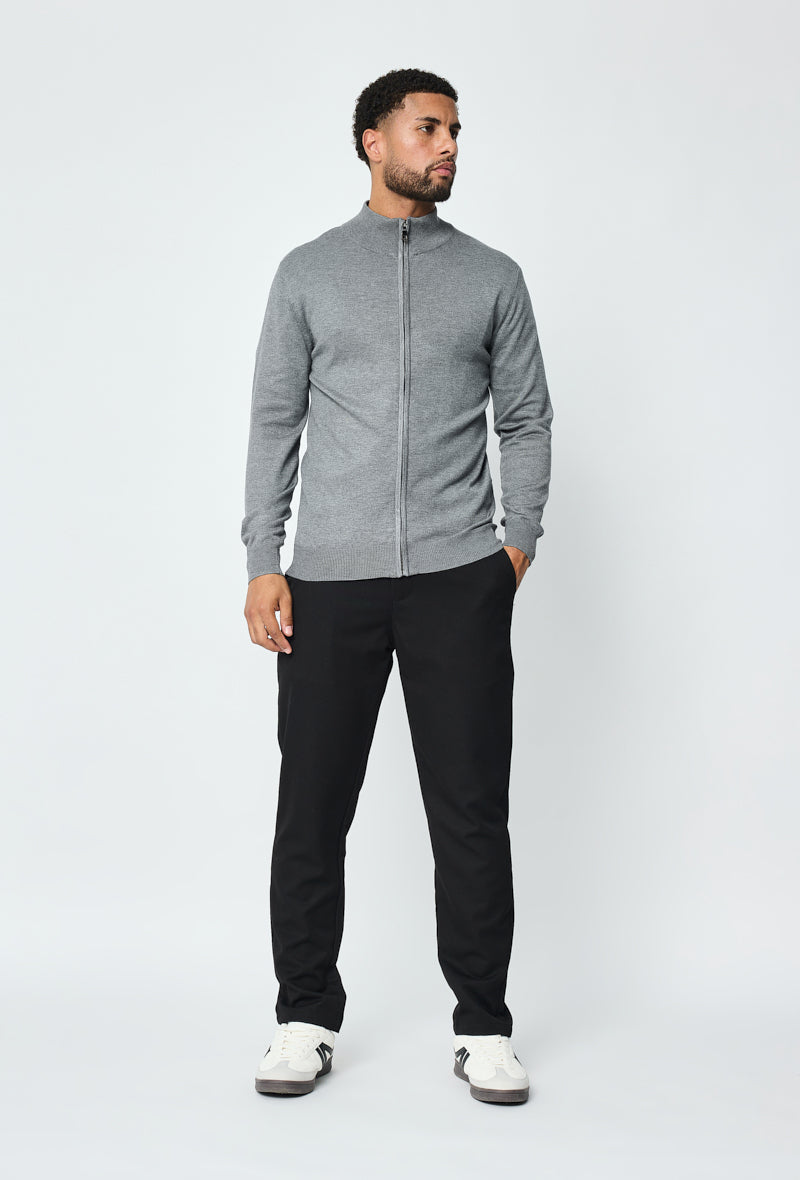 Faro Full Zip Sweater - Grå