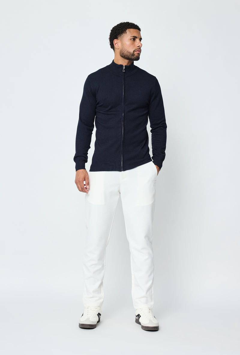 Faro Full Zip Sweater - Mørkeblå