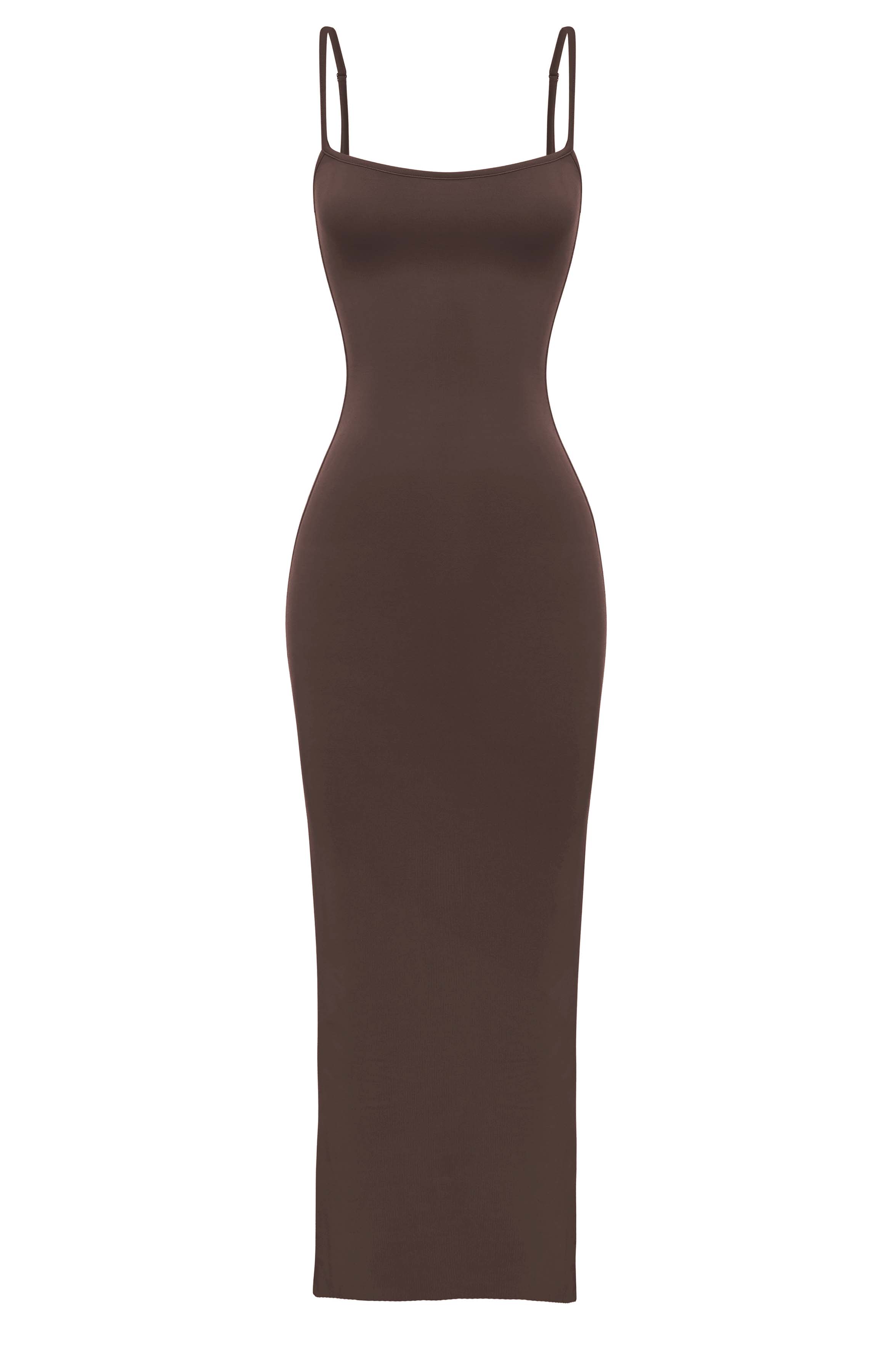 Saskia Maxi Kjole - Chokolade