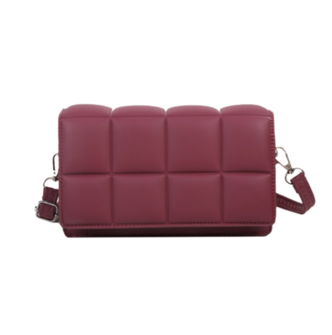 Burgundy Square Skuldertaske