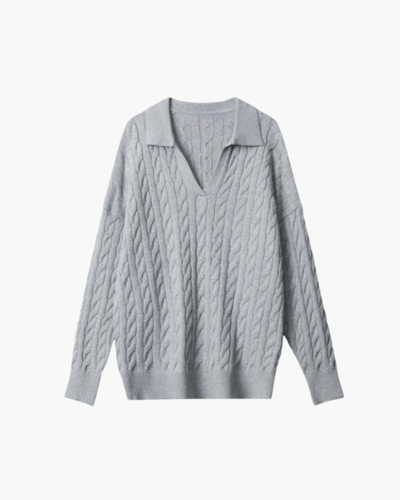 Premium Uld V-hals Strikket Sweater