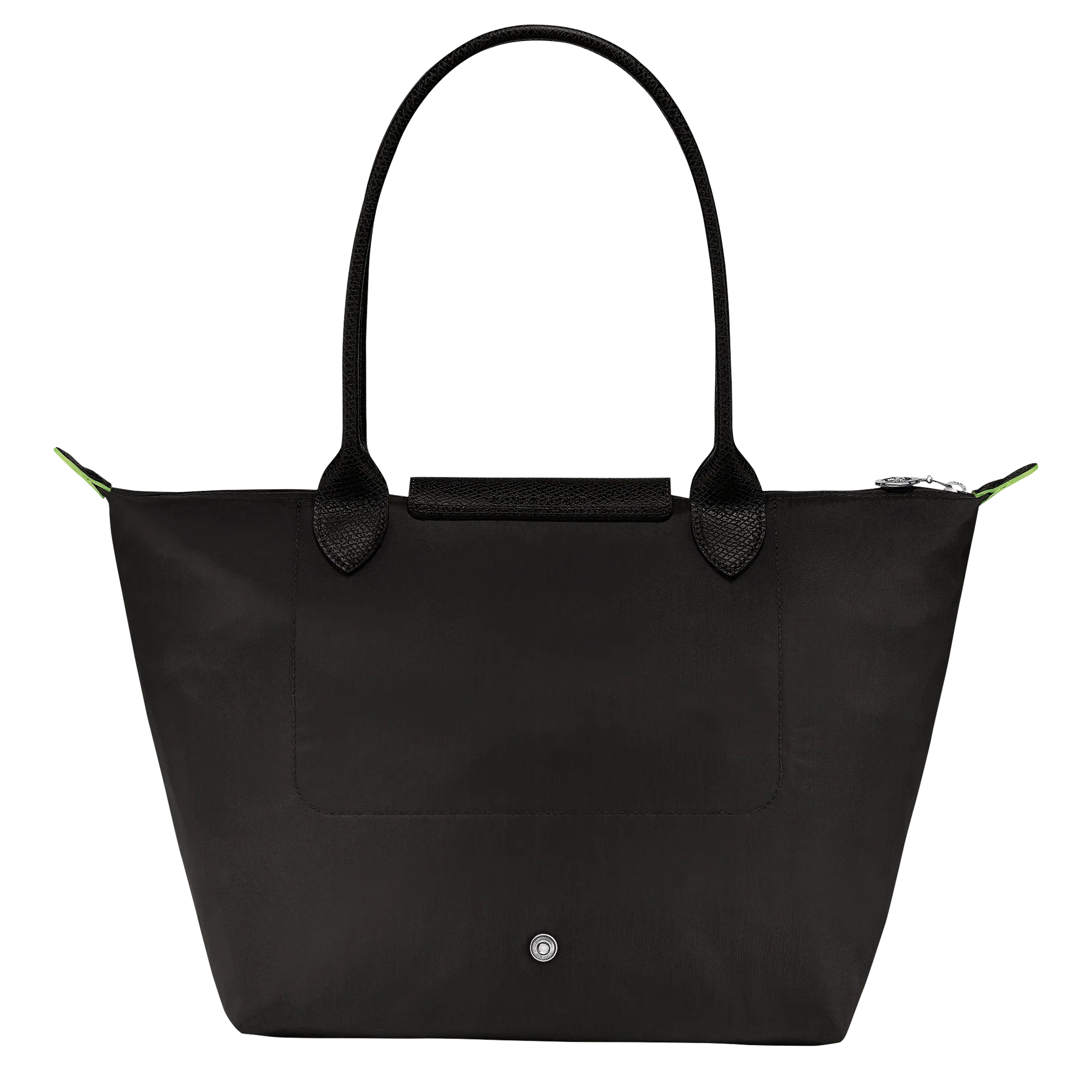 Longchamp - Medium Le Pliage Tote, Sort - Genanvendt lærred
