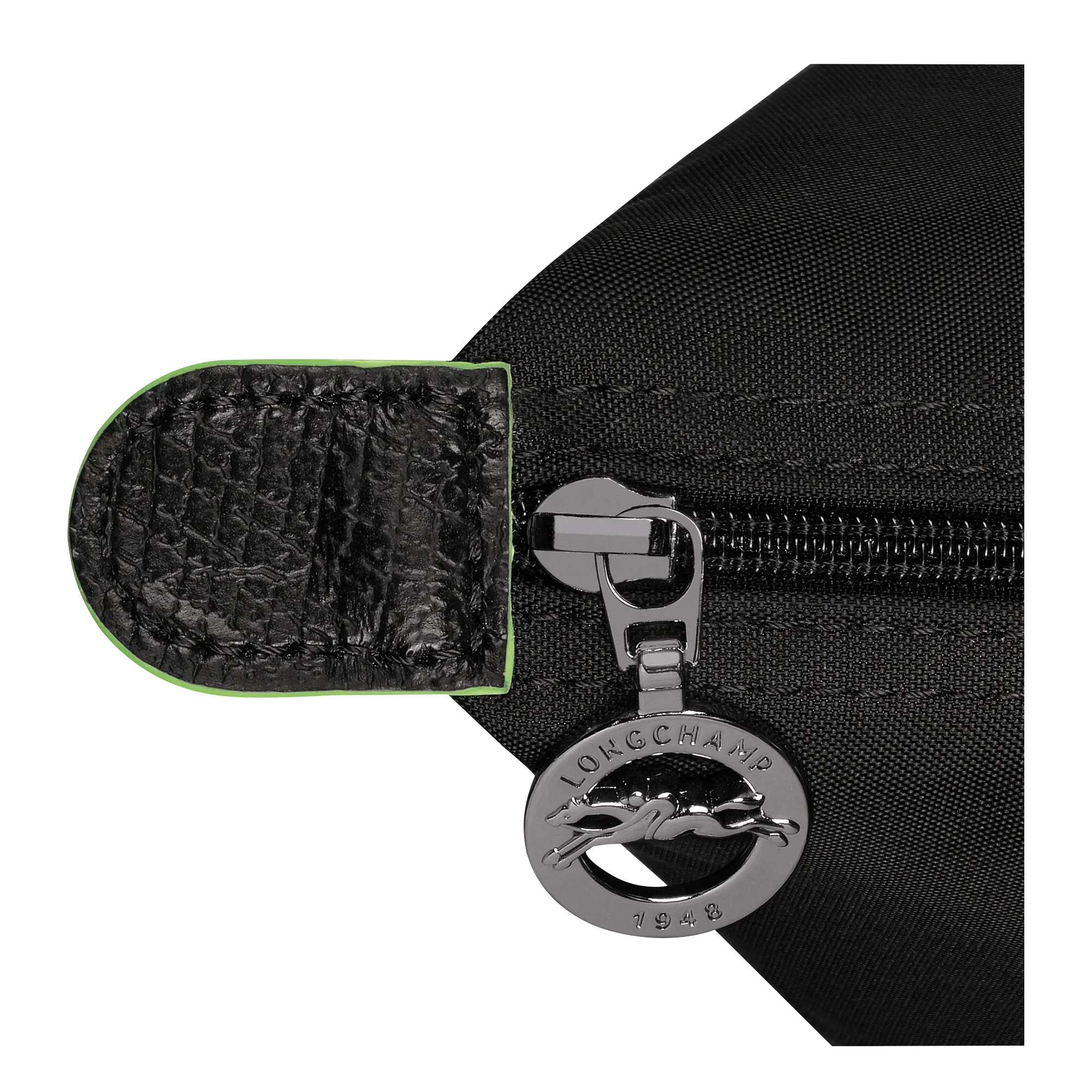 Longchamp - Medium Le Pliage Tote, Sort - Genanvendt lærred