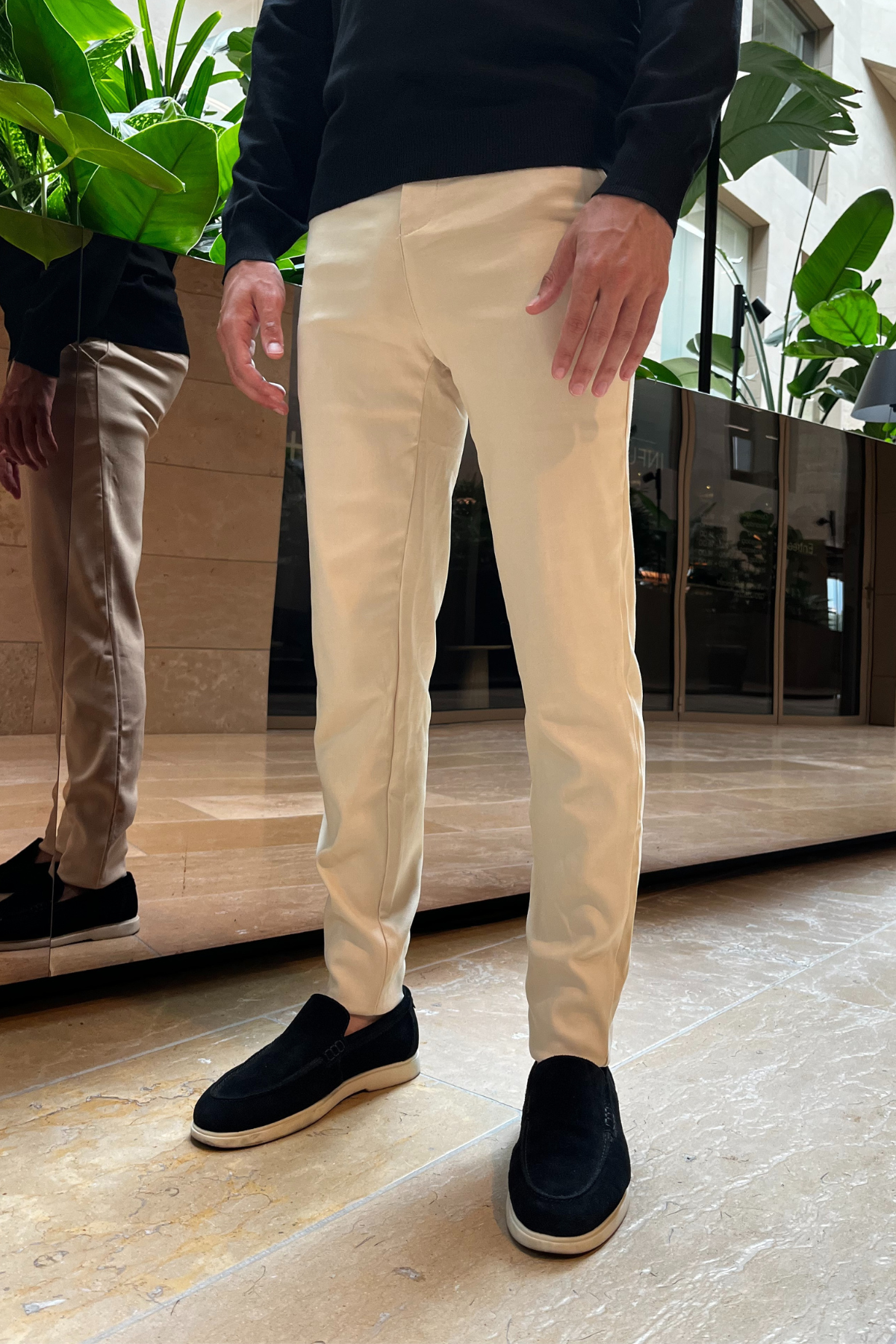 Faro Stretch Bukser - Creme