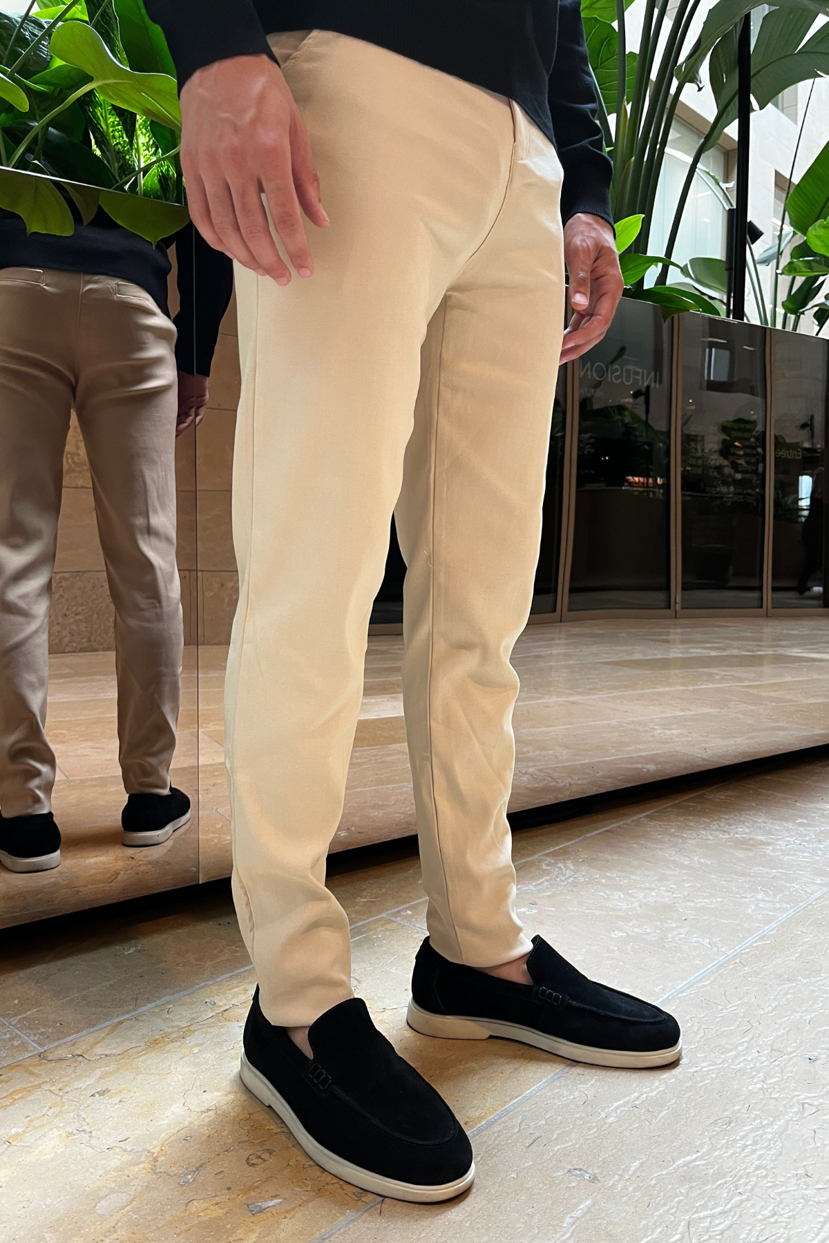 Faro Stretch Bukser - Creme