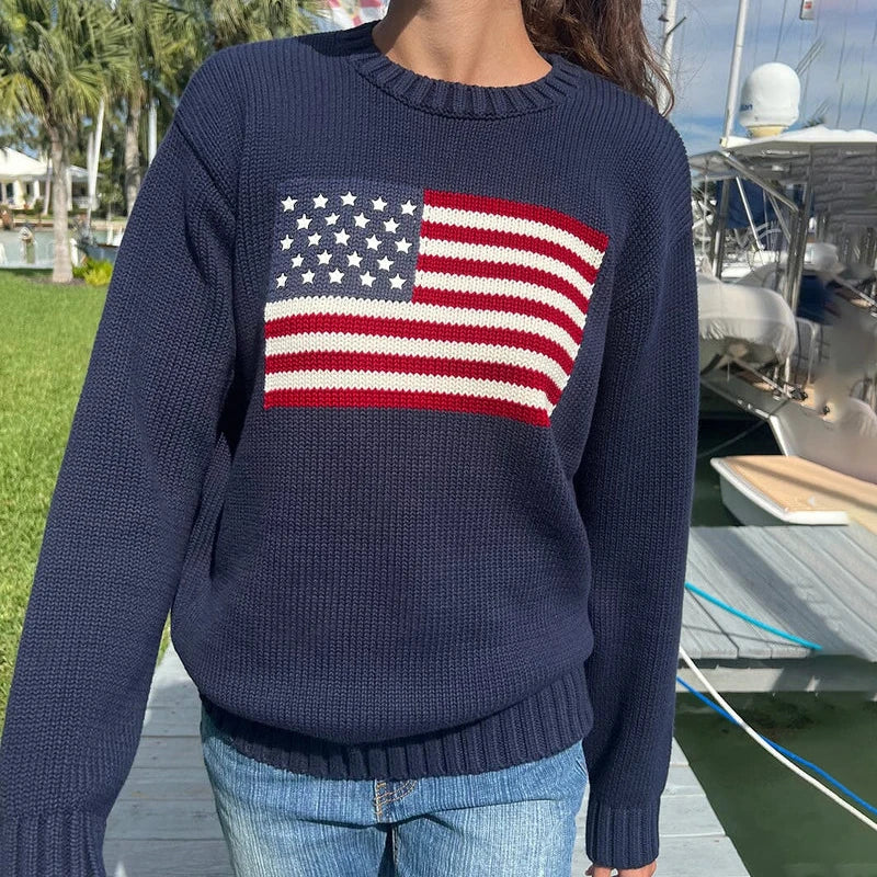 Sofie | Amerikansk Flag Sweater