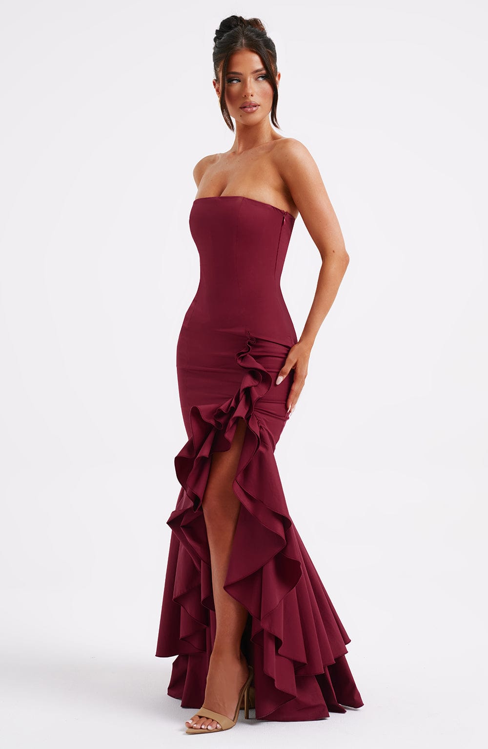 Angelina Maxi Kjole - Bourgogne