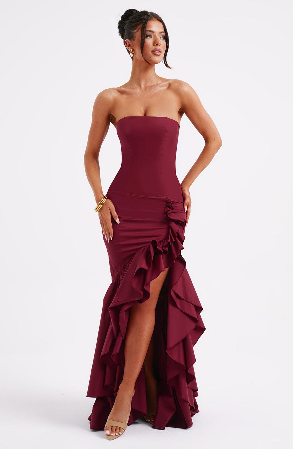 Angelina Maxi Kjole - Bourgogne