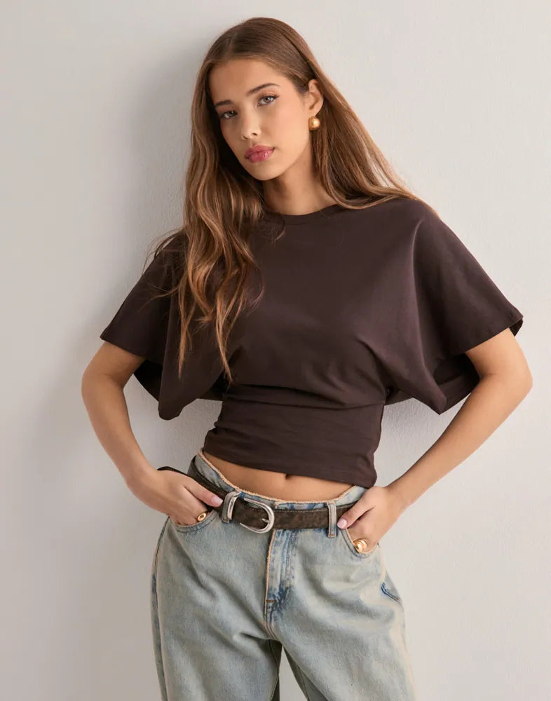 Bred Ærme Top